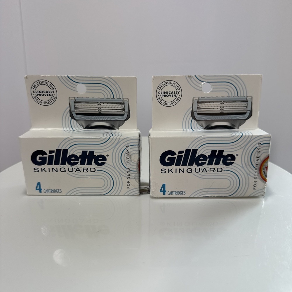 Gillette Skinguard Sensitive Razor 4 Count Blade Cartridges Refills 2 Pack Mens